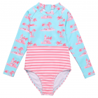 Snapper Rock - UV-badpak voor meisjes - Lange mouw - UPF50+ - Lighthouse Island - Blauw/Roze